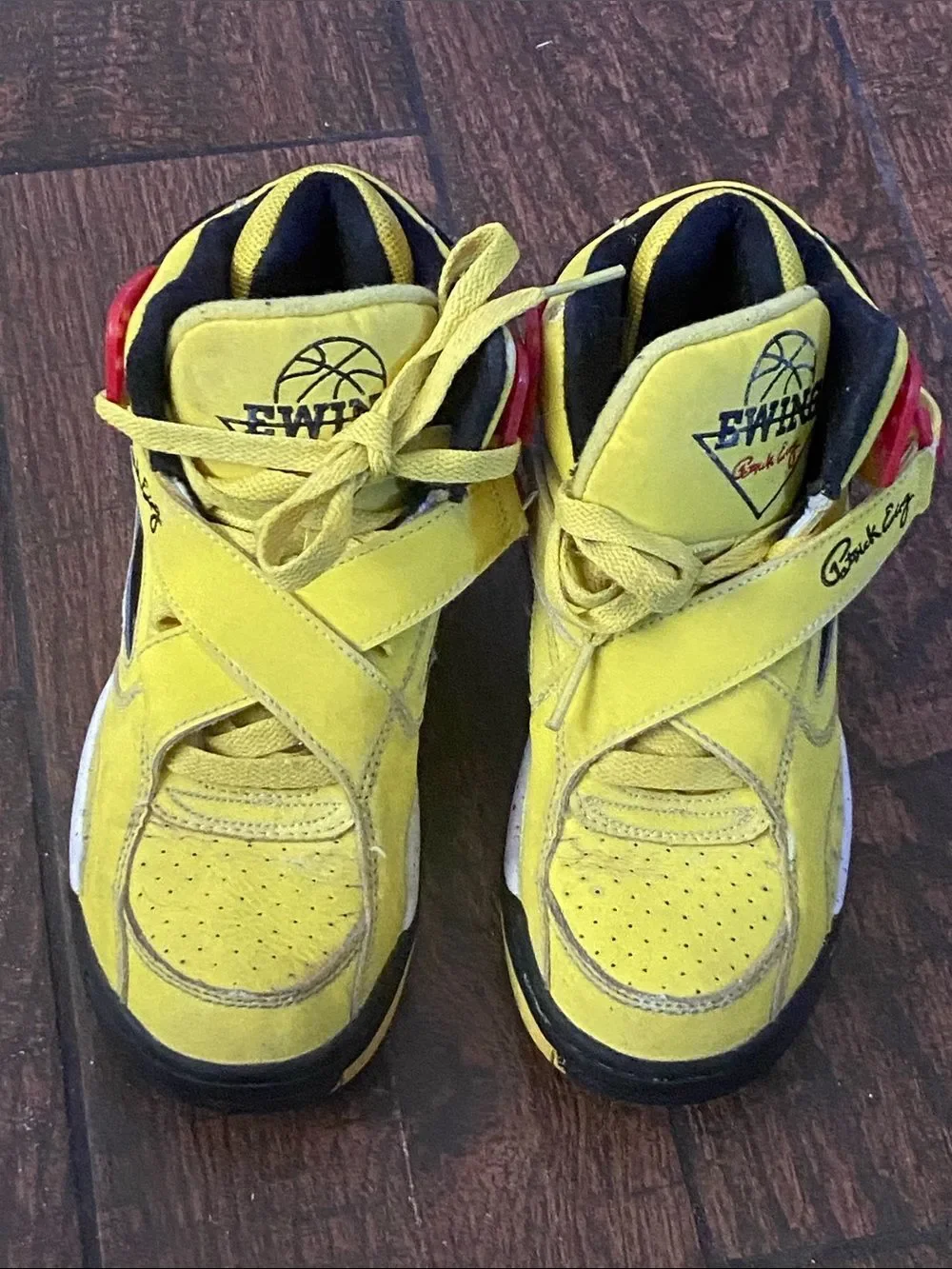 Patrick Ewing Kids Yellow Basketball-Style Sneakers Kids Size 5 US